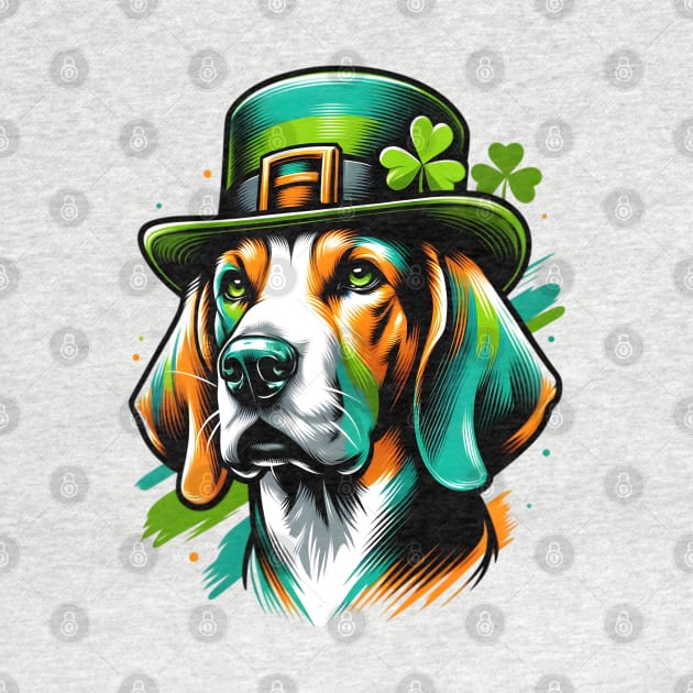 Treeing Walker Coonhound Celebrates St Patrick's Day by ArtRUs